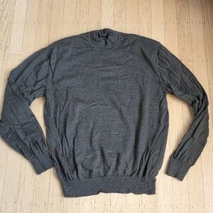 Raffi Green Italian Wool Mock Neck Pullover Sweater Size L